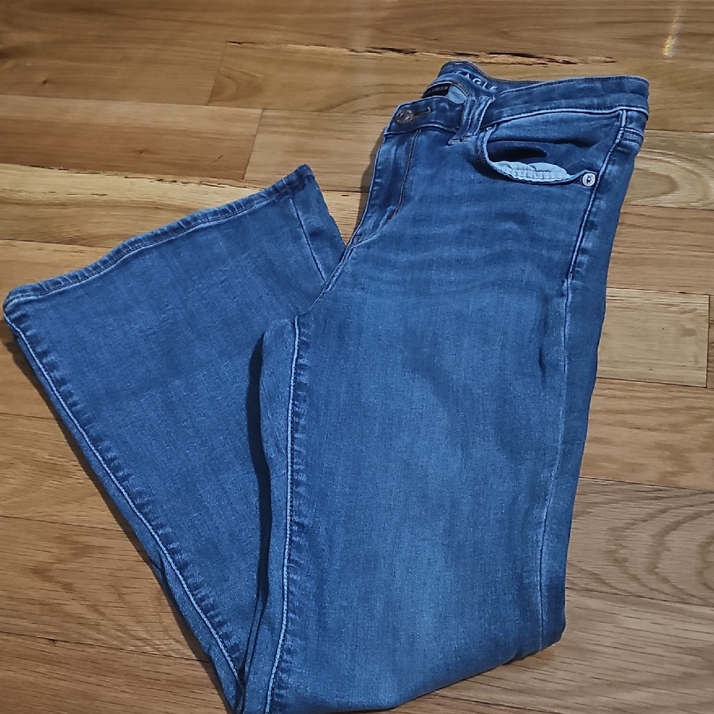 American Eagle Outfitters Flare Blue Jeans